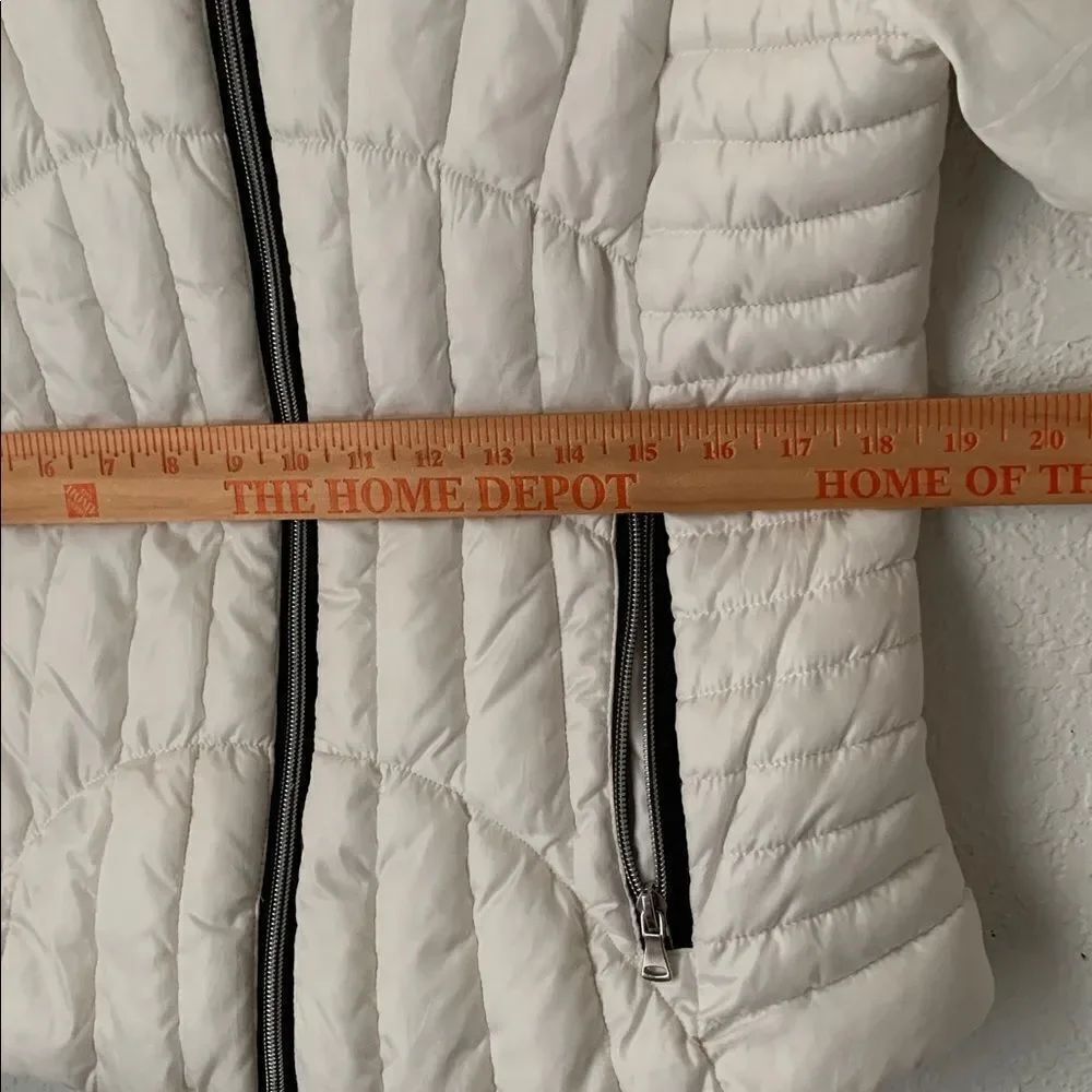 Pink Platinum Women's White Puffer Quilted Jacket Full Zip Pockets Size XL - Picture 6 of 13